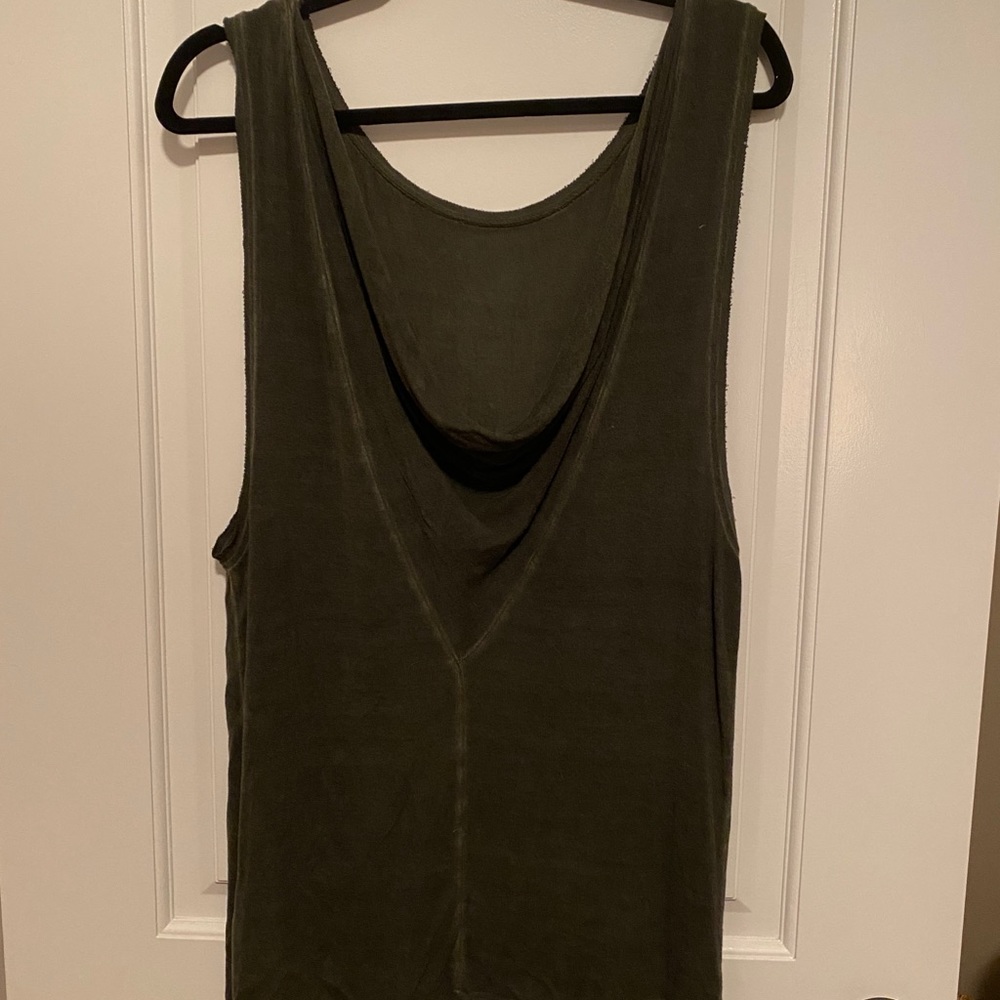 Divided Olive Green Tank - Picture 2 of 3